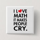 Search for i love math badges Funny