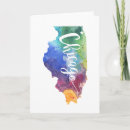 Search for illinois state cards Watercolor