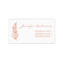 Search for gold feather return address labels Modern