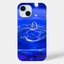 Search for water droplets iphone cases Blue