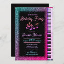Search for piano birthday invitations Party