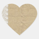 Search for heart on burlap stickers Rustic