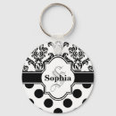 Search for vintage damask key rings Black