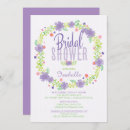 Search for purple floral bridal shower invitations Summer