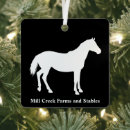 Search for horse silhouette christmas tree decorations Black and white