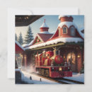 Search for red train christmas cards Snow
