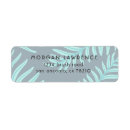 Search for tropical return address labels Teal