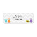 Search for monsters return address labels Baby shower
