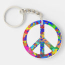 Search for peace stuff key rings Colourful