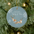 Search for family of 3 christmas tree decorations Reindeer