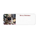 Search for pug dog return address labels Animal