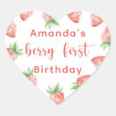 Search for strawberry heart stickers Watercolor