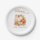 Search for pumpkin baby shower plates Thanksgiving