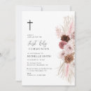 Search for pink cross first communion invitations Botanical