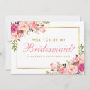 Search for watercolor bridesmaid cards Pink blush