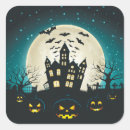 Search for haunted house full moon bats stickers Creepy