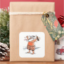 Search for large square stickers Santa