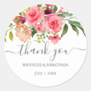 Search for dark pink wedding stickers Watercolor