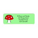 Search for toadstools return address labels Cute