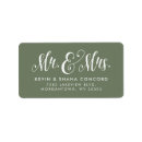 Search for green sage return address labels Mr and mrs