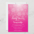 Search for snowflake baby girl shower invitations Pink