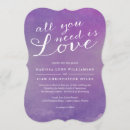 Search for purple watercolor wedding invitations Violet