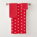 Search for red and white polka dot bath towels Festive