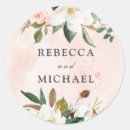 Search for pink flowers wedding stickers Party