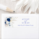 Search for royal blue and white return address labels Modern