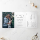 Search for 3 fold wedding invitations Black and white