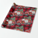 Search for truck christmas wrapping paper Plaid