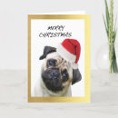 Search for cute dog christmas cards Pug