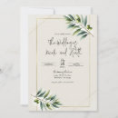 Search for olive green gold wedding invitations Greenery