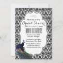Search for elegant peacock bridal shower invitations Peafowl