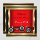 Search for vintage race car invitations Red