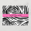 Search for black and white zebra postcards Pattern