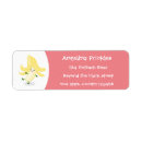 Search for banana return address labels Cute