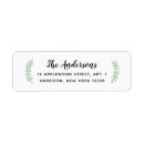 Search for garland return address labels Watercolor