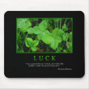 Search for 4 leaf clover mousepads Luck