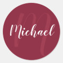 Search for red monogram stickers Initial