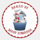 Search for christmas cupcake stickers Santa