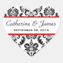 Search for black and white damask wedding stickers Bride and groom