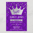 Search for royal purple birthday invitations Crown