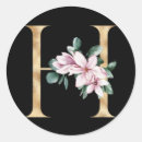Search for gold monogram h stickers Floral