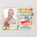 Search for fishing 1st birthday invitations The big one