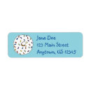 Search for frosted return address labels Doughnut