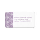 Search for purple floral wedding return address labels Whimsical