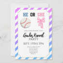 Search for baseball gender reveal invitations Pink