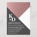 Search for rose gold and grey wedding invitations Trendy