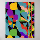 Search for modern abstract black yellow art Red